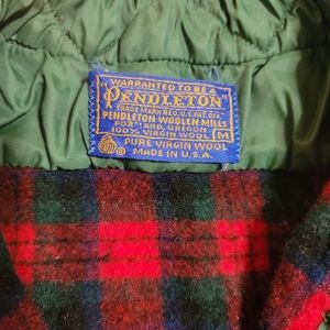 Authentic Pendleton pure wool plaid button up.
